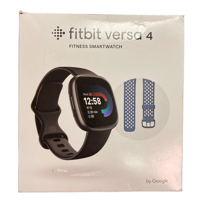 Fitbit Versa 4 Fitness Smart Watch, Black, Graphite Aluminum