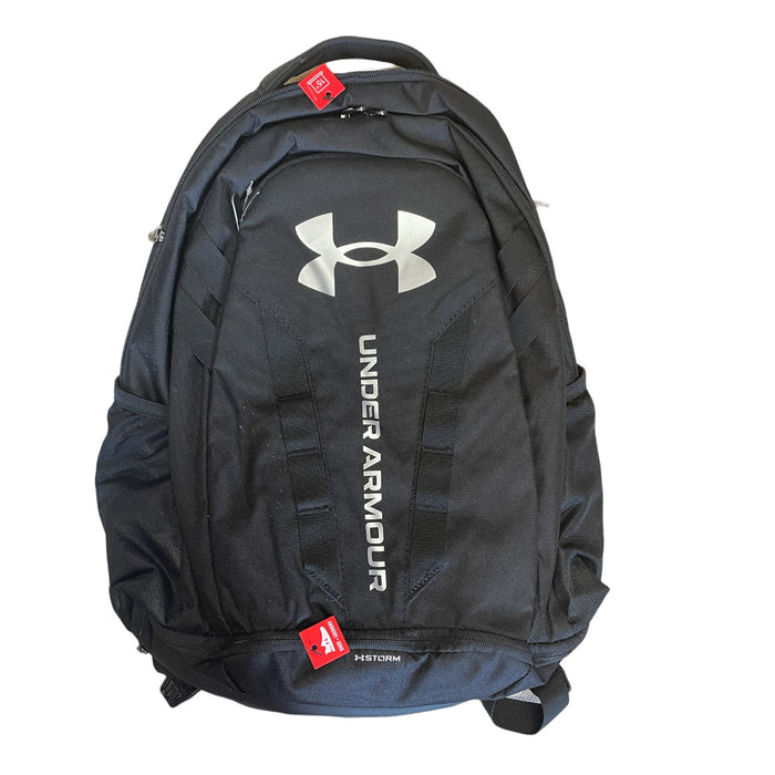 Under Armour 15" UA Hustle 5.0 Backpack, Black, 6.3"W x 20.1"H x 12.6"D