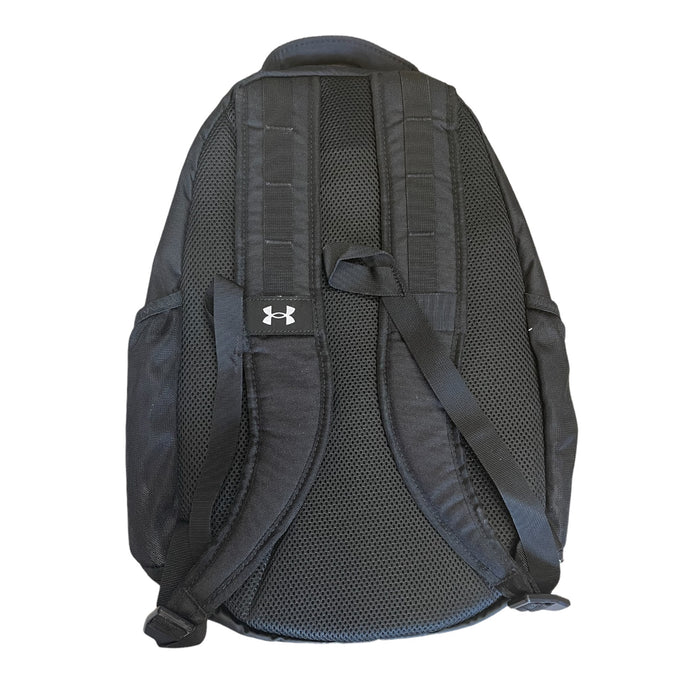 Under Armour 15" UA Hustle 5.0 Backpack, Black, 6.3"W x 20.1"H x 12.6"D