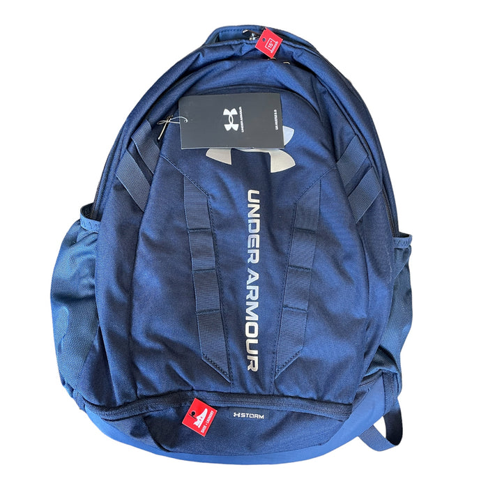 Under Armour 15" UA Hustle 5.0 Backpack, Navy, 6.3"W x 20.1"H x 12.6"D