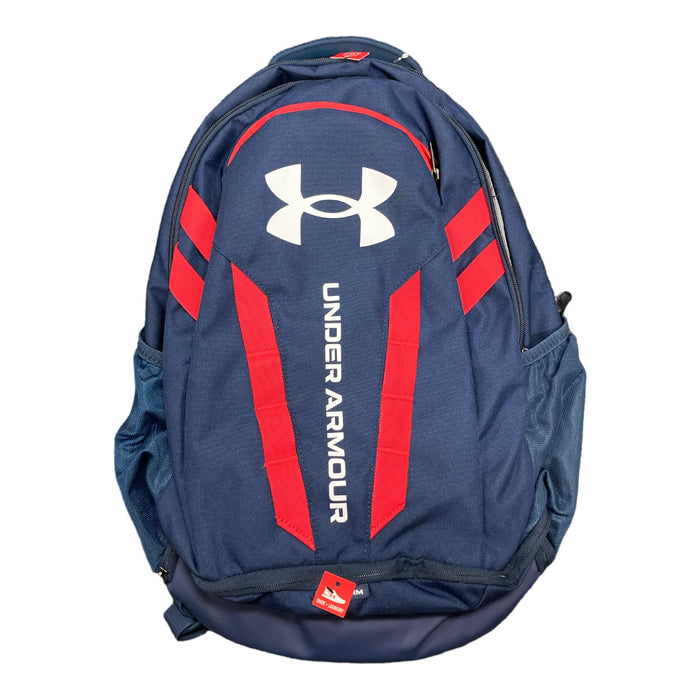 Under Armour UA Hustle 5.0 Storm Backpack School Laptop Bookbag (Academy Blue/White)