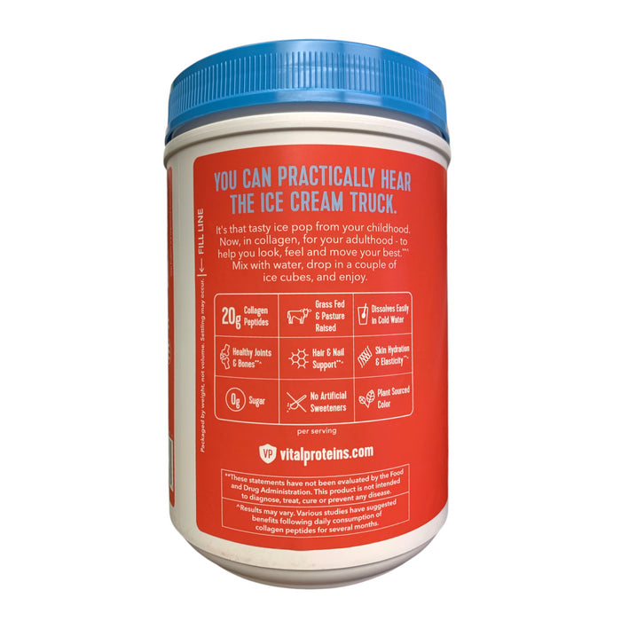 Vital Proteins Collagen Peptides Dietary Supplement, Ice Pop Flavor, 26.3oz
