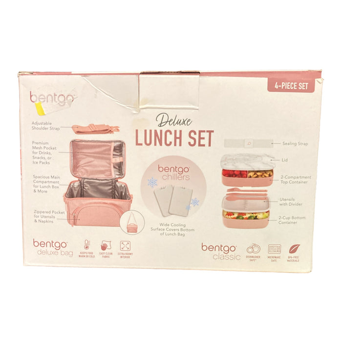 Bentgo 4-Piece Deluxe Set With Insulated Lunch Bag, Ice Packs & Bento Classic