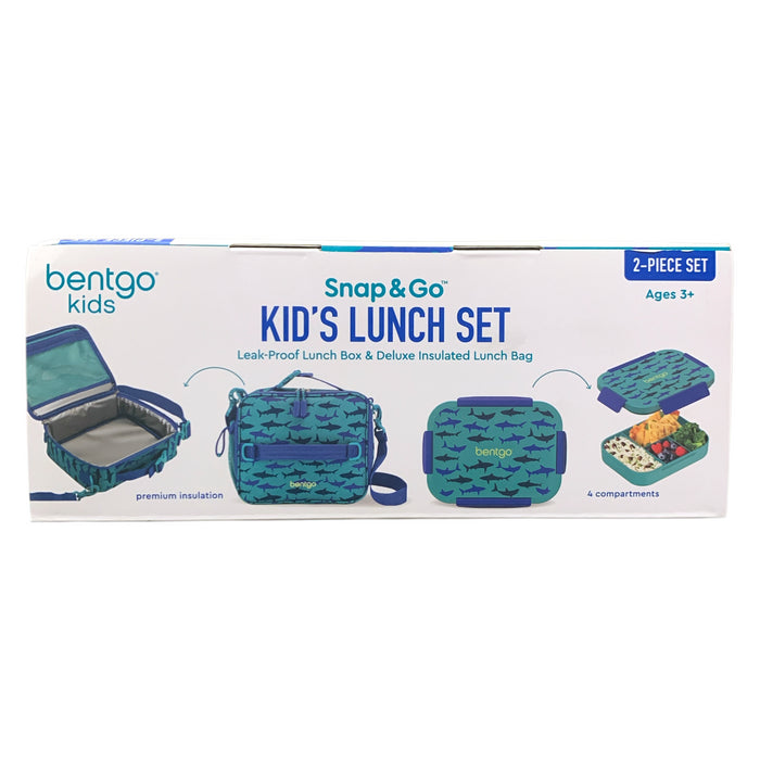 Bentgo Kids Snap & Go Kid's Leak-Proof Lunch Box and Insulated Lunch Bag Set