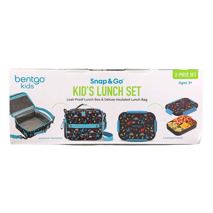 Bentgo Kids Snap & Go Kid's Leak-Proof Lunch Box and Insulated Lunch Bag Set