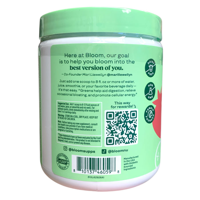 Bloom Nutrition Greens & Superfoods Supplement Powder, Berry, 48 Servings