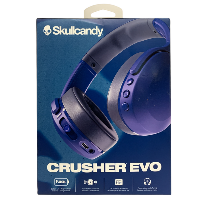 Skullcandy Crusher Evo Wireless Headhones, OverEar Design (BBY Blue Grey)