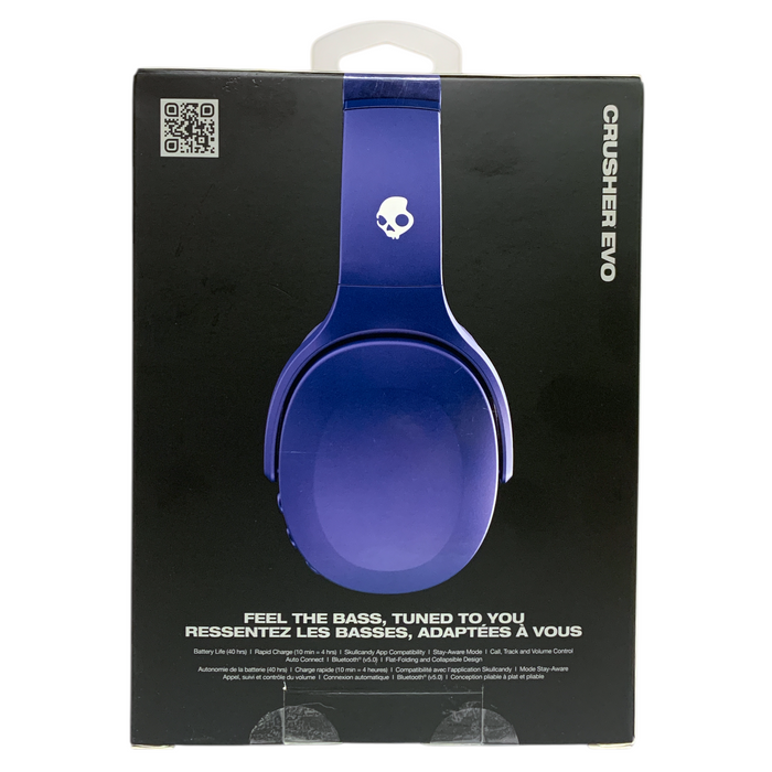 Skullcandy Crusher Evo Wireless Headhones, OverEar Design (BBY Blue Grey)