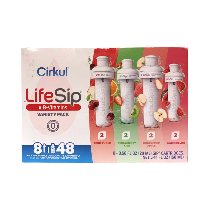 Cirkul LifeSip Flavor Cartridge 8-Pack with B-Vitamins (Fruity Variety Pack)