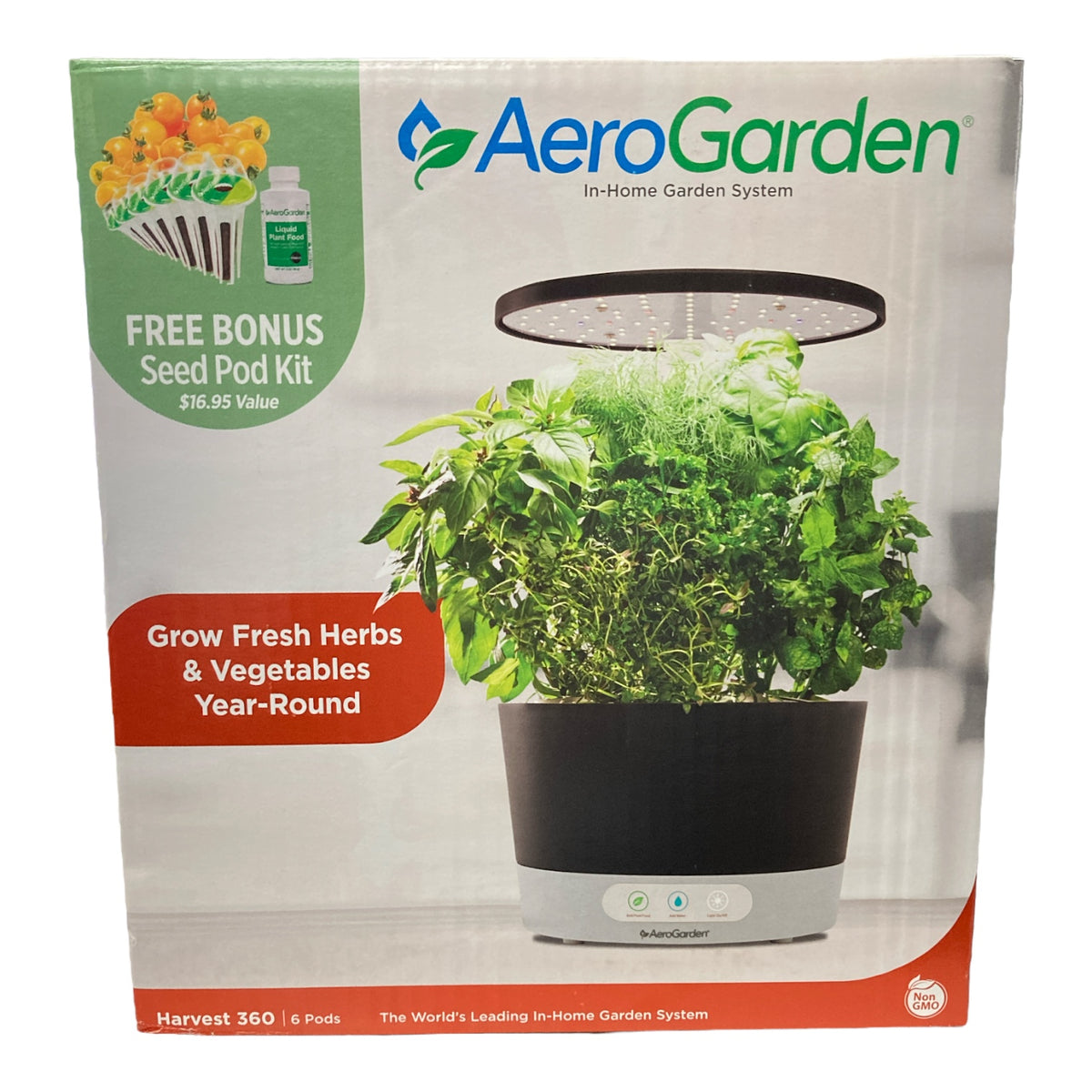 AeroGarden Harvest 360 Hydroponic Garden Bundle with Extra Seed Pod Ki