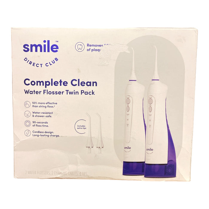 Smiledirectclub Complete Clean Water Flosser Twin Pack, 2 Flossers, 4 Tips