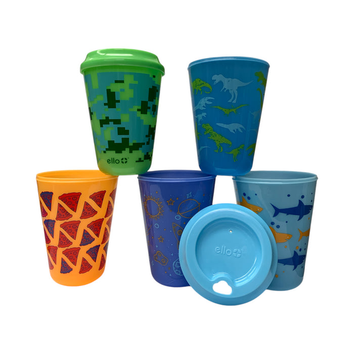 Ello Kids 12-Ounce Color Changing Tumblers with Lids and Straws, 10 Pack