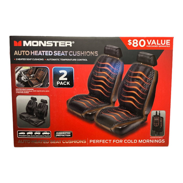 Monster Automatic Heated Car Seat Cushions (2-pk)