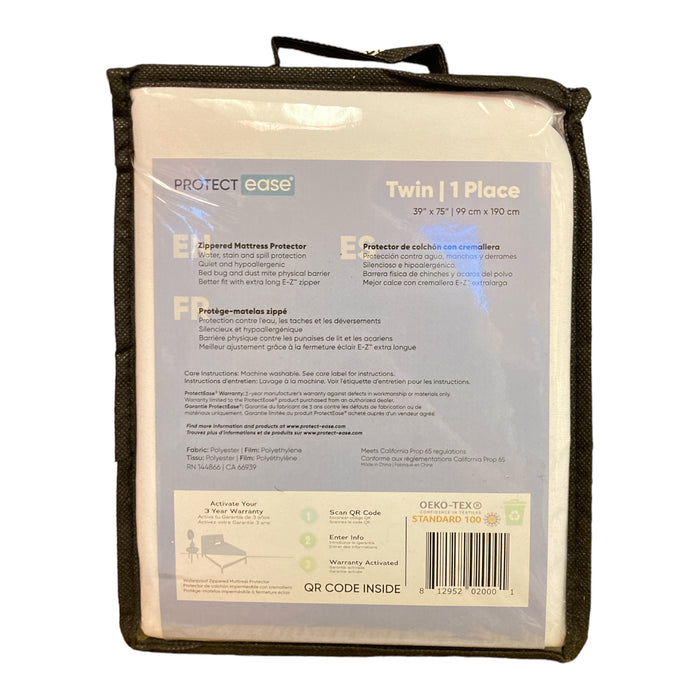 ProtectEase Premium Waterproof Dust Mite and Bed Bug Zippered Mattress Protector