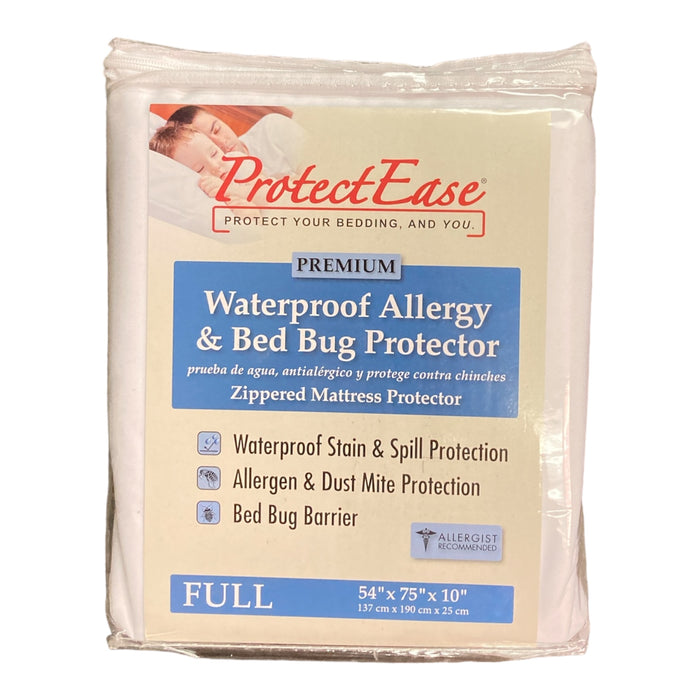 ProtectEase Waterproof Dust Mite and Bed Bug Mattress Protector- Full