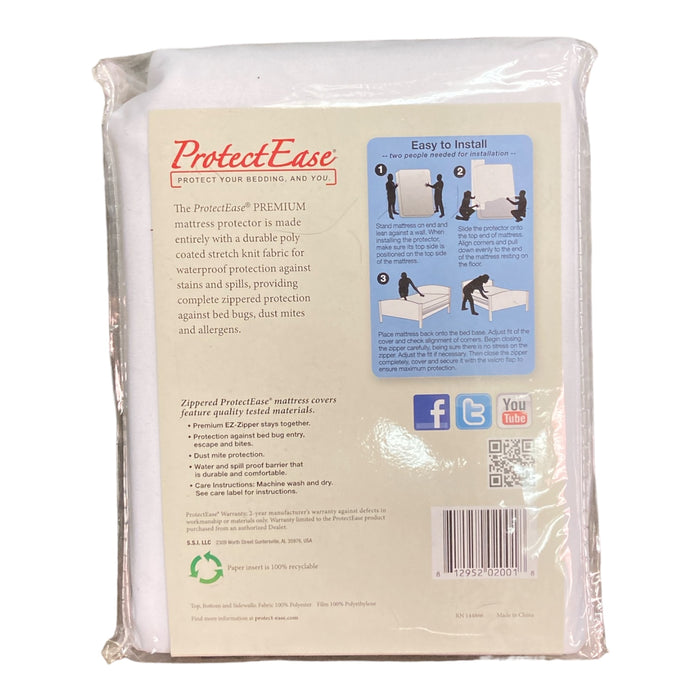 ProtectEase Waterproof Dust Mite and Bed Bug Mattress Protector- Full