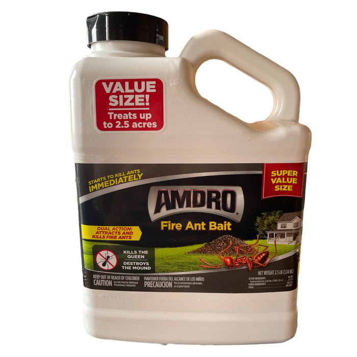 Amdro Dual Action Fire Ant Bait Granules, 2.5lbs, Kills Queen & Destroys Mound