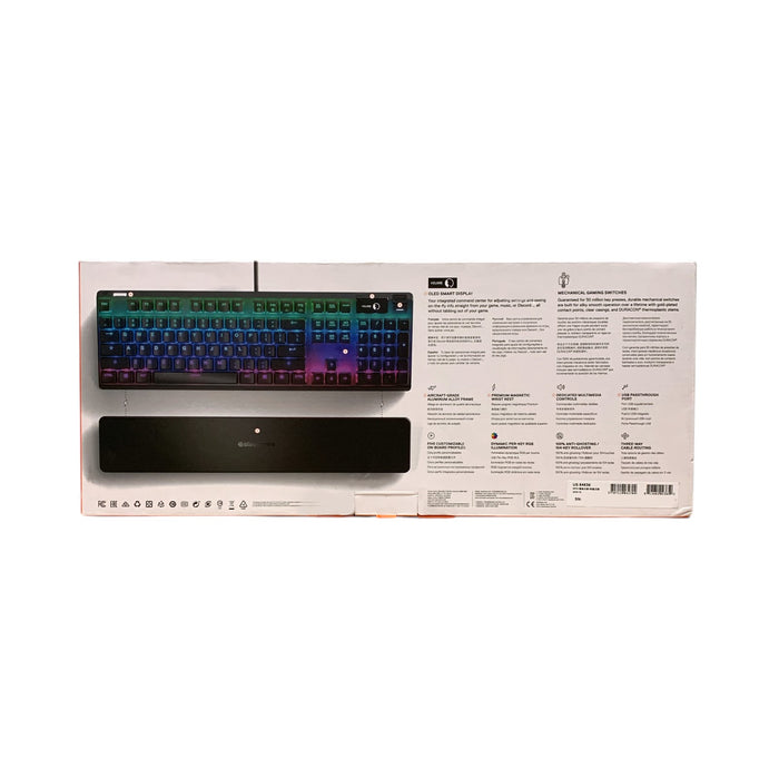SteelSeries Apex 7 Mechanical Gaming Keyboard w/ OLED Smart Display, Black