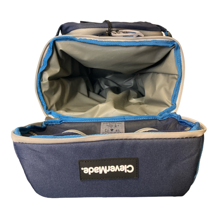 CleverMade Cardiff Insulated Leakproof Cooler Backpack with Bottle Opener, Navy