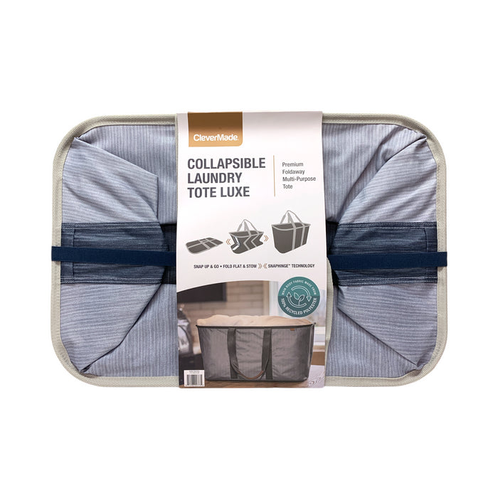 CleverMade Collapsible Laundry Tote Luxe, Premium Foldaway Multi-Purpose Tote