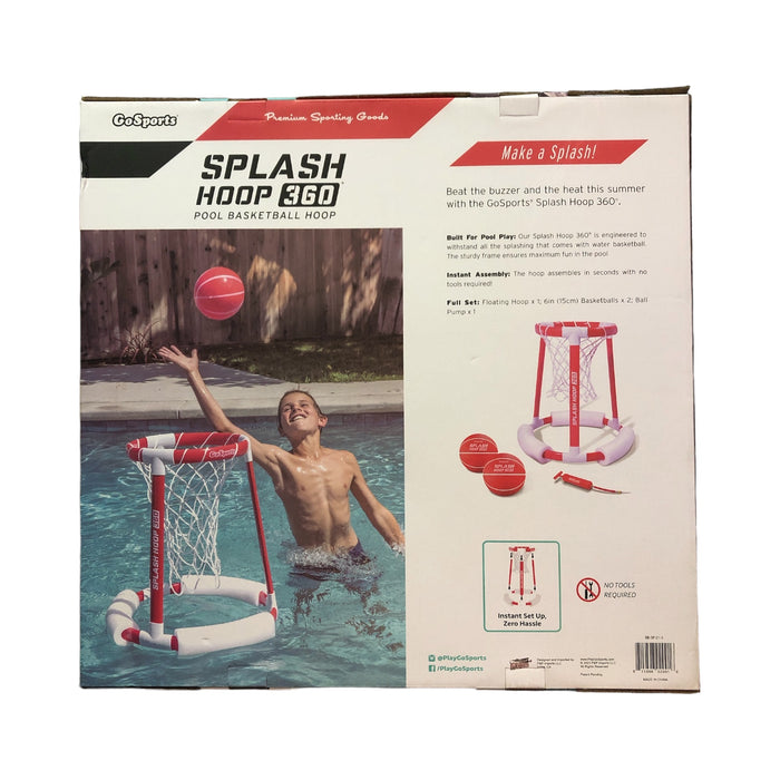 GoSports Splash Hoop 360 Premium Floating Hoop with 2 Basketballs & Pump