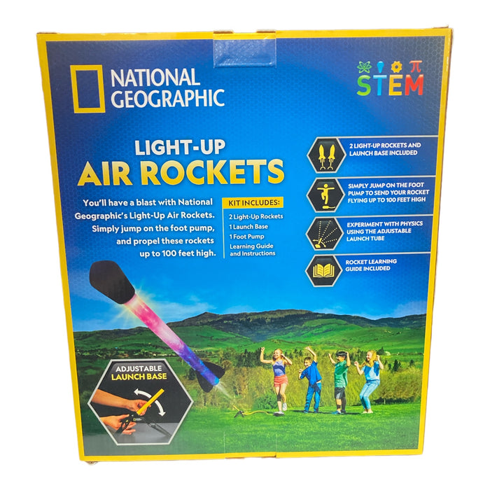 National Geographic 2 Light-Up Air Rocket Educational STEM Toy