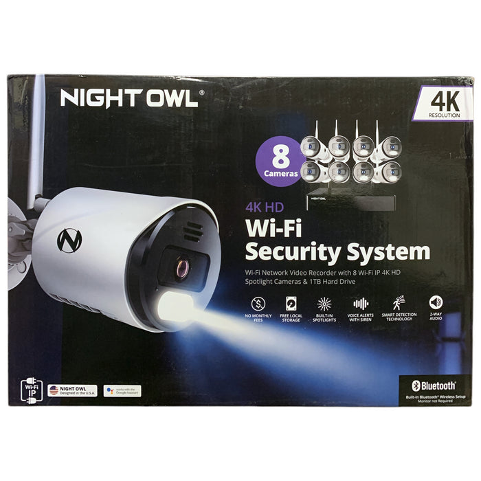 Night Owl Home Security Camera System +2-Way Audio, 1TB Hard Drive *Open Box*