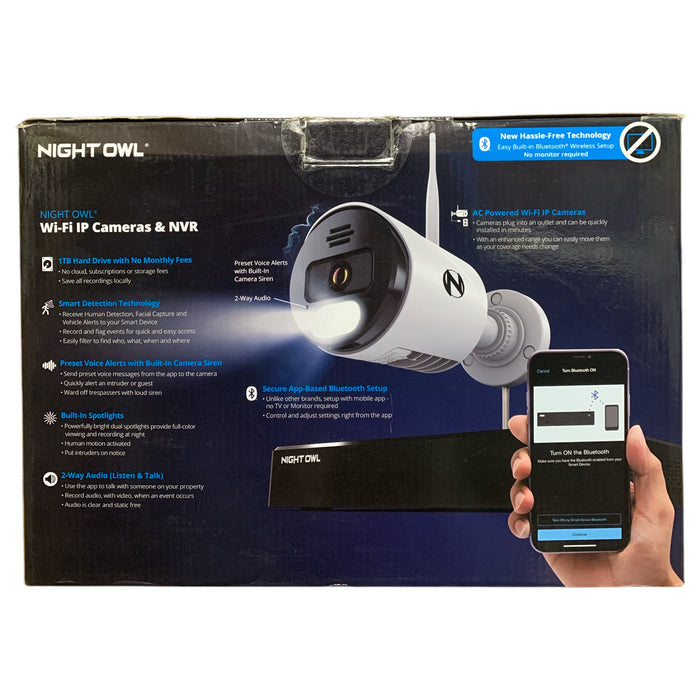 Night Owl Home Security Camera System +2-Way Audio, 1TB Hard Drive *Open Box*