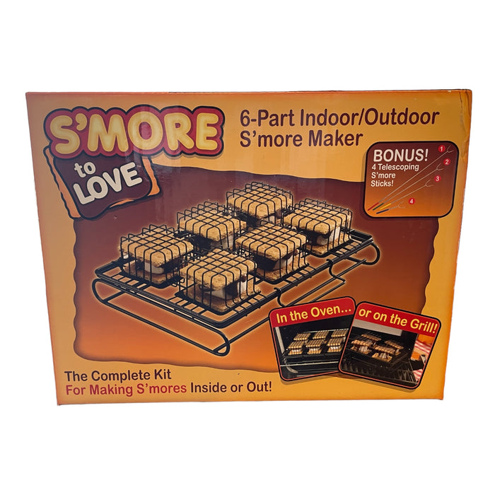 S'More to Love, 6 S'more Maker with 4 Telescoping Roasting Sticks (STL-6150)