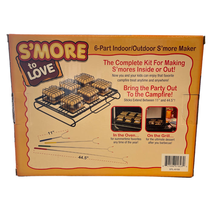 S'More to Love, 6 S'more Maker with 4 Telescoping Roasting Sticks (STL-6150)