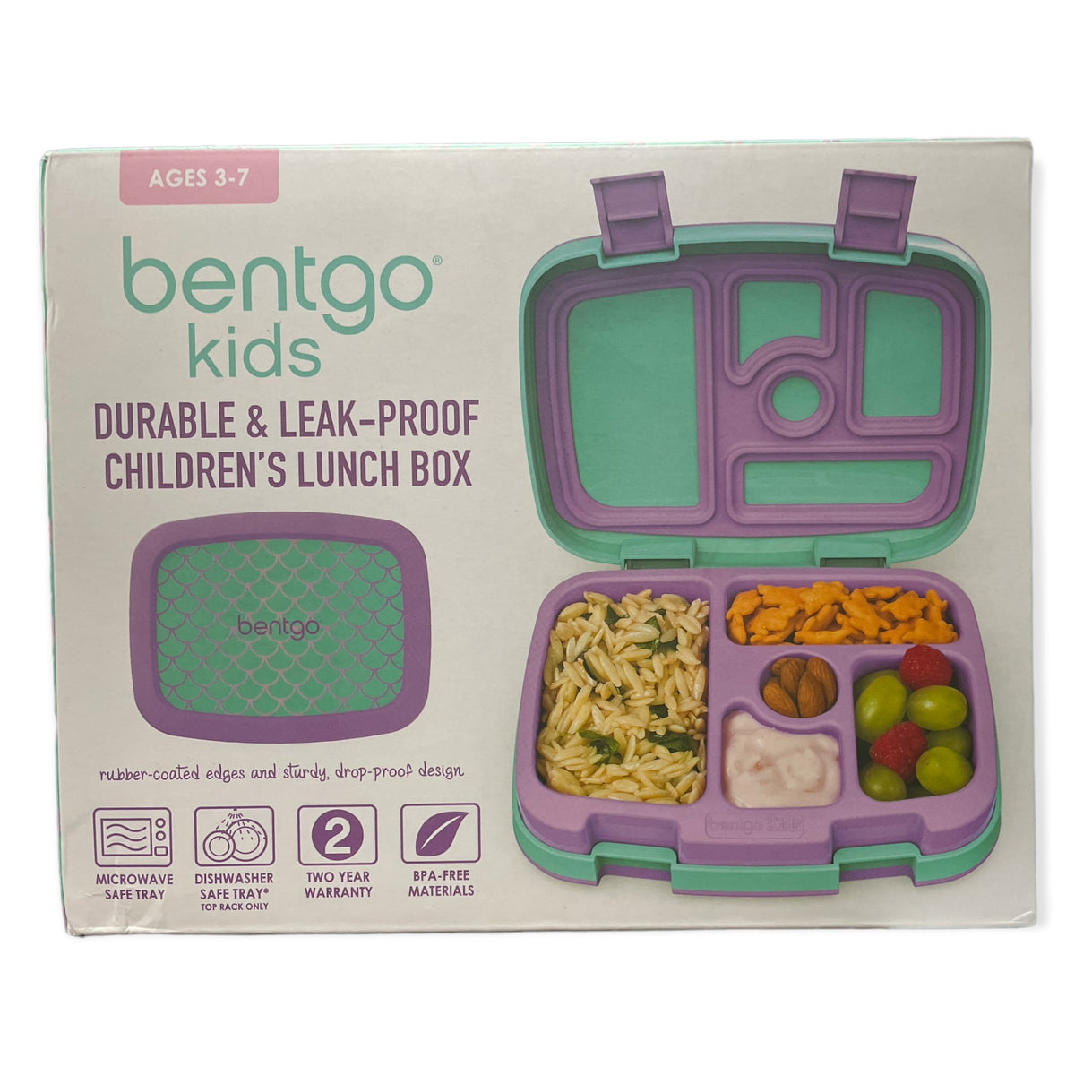 Bentgo Kids Durable & Leak Proof Mermaid Scales Children's Lunch