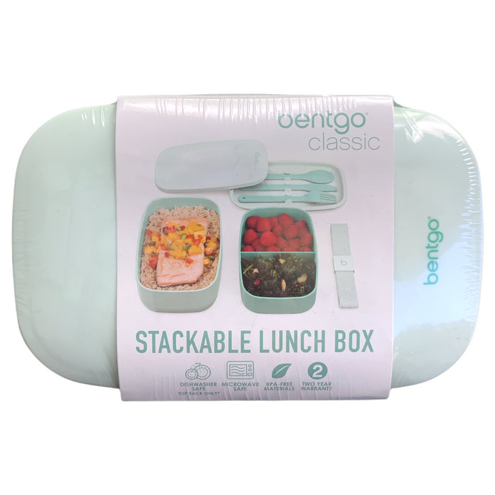 Bentgo Classic Compact Storage Stackable Lunch Box, Coastal Aqua