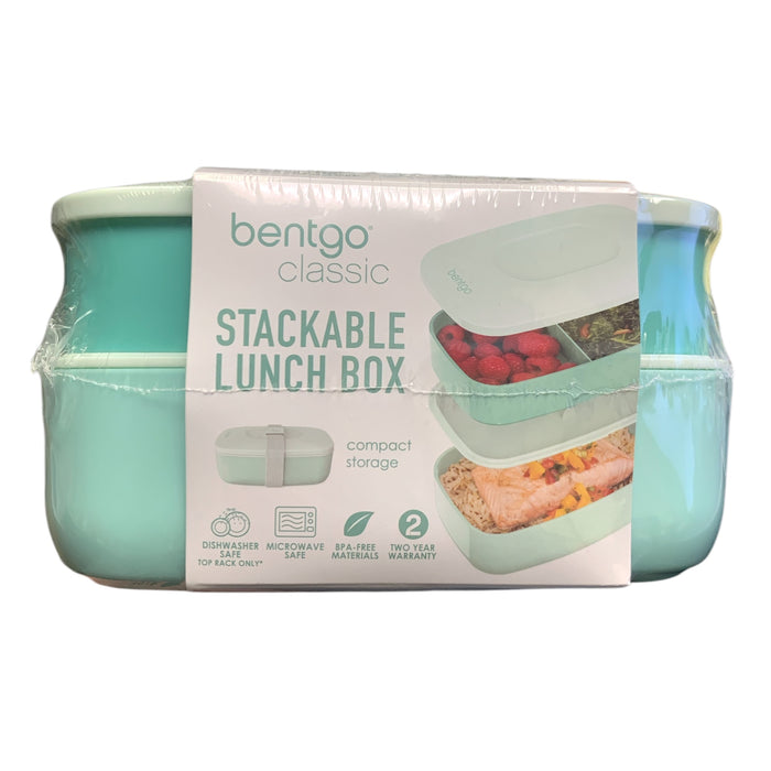 Bentgo Classic Compact Storage Stackable Lunch Box, Coastal Aqua