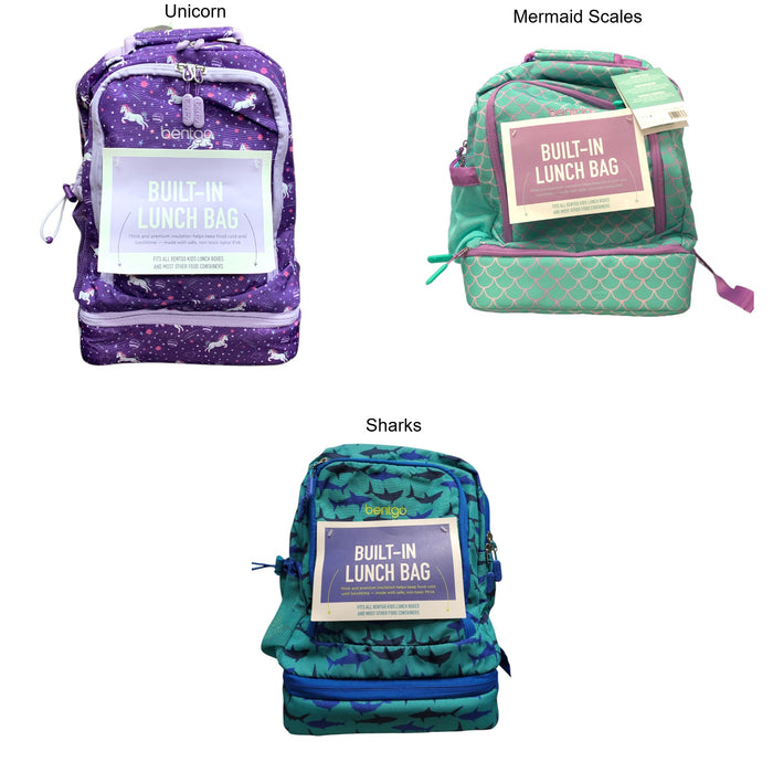 Bentgo Prints 2-in-1 Integrated Backpack and Insulated Lunch Bag Combo