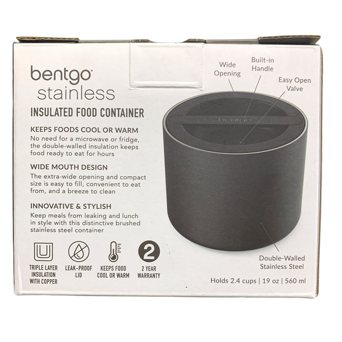 Bentgo Stainless Double-Walled Stainless Steel Insulated Food Container, 19oz.