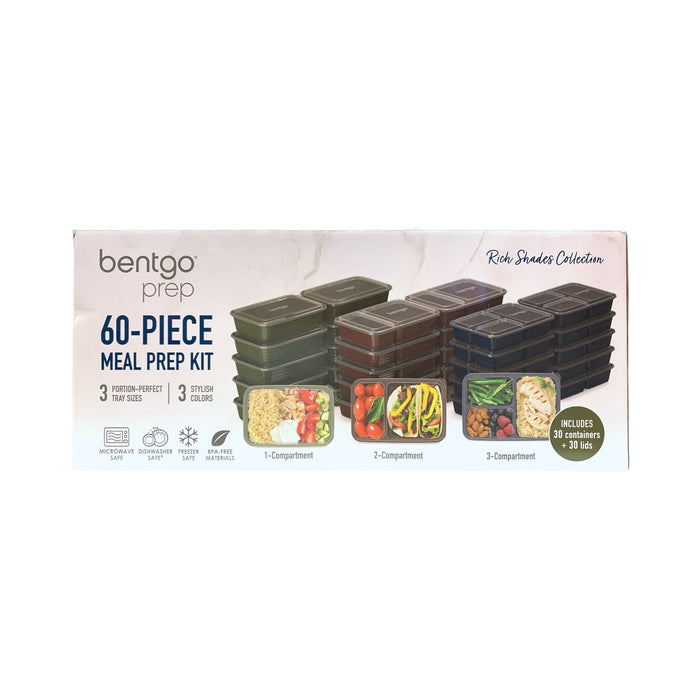 Bentgo Prep 60 Piece BPA-Free, Microwave Safe, Dishwasher Safe Meal Prep Set