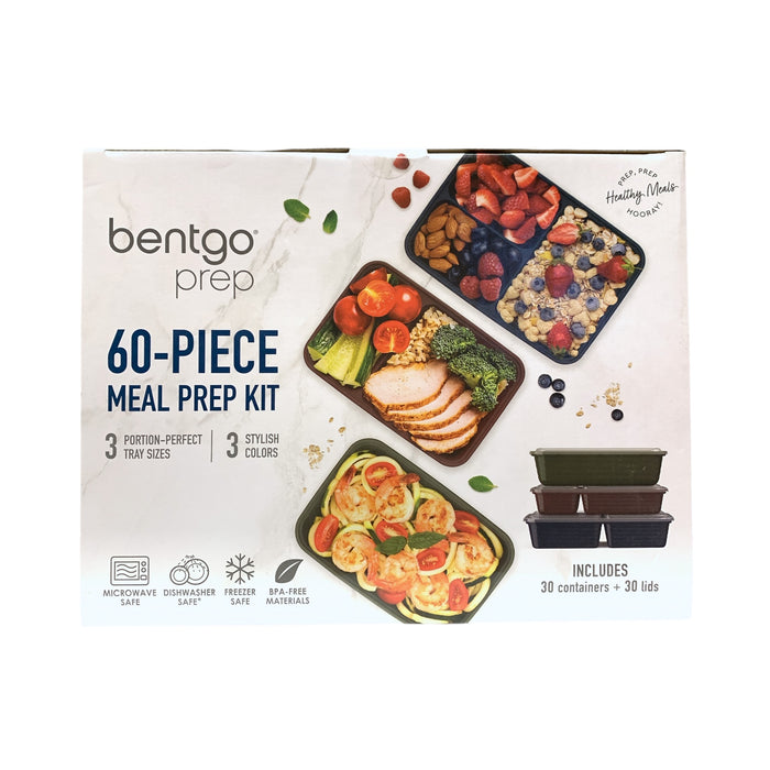 Bentgo Prep 60 Piece BPA-Free, Microwave Safe, Dishwasher Safe Meal Prep Set