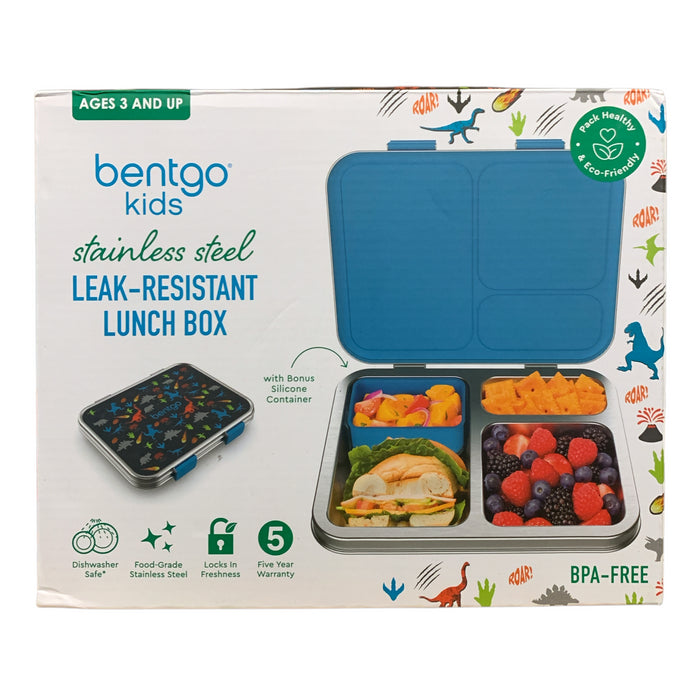 Bentgo Kids Stainless Steel Leak-Resistant Lunch Box with Silicone Container