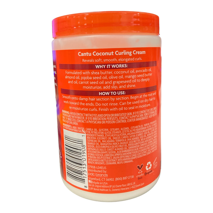 Cantu Shea Butter for Natural Hair Coconut Curling Cream, 25 Ounce