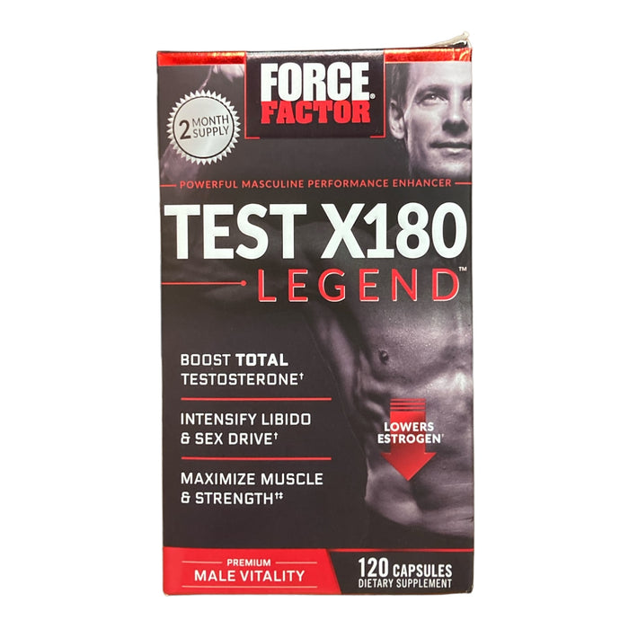 Force Factor Test X180 Legend Testosterone Booster for Men (120 Count)