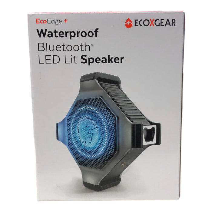 ECOXGEAR EcoEdge Waterproof Bluetooth LED Lit Speaker, Gray