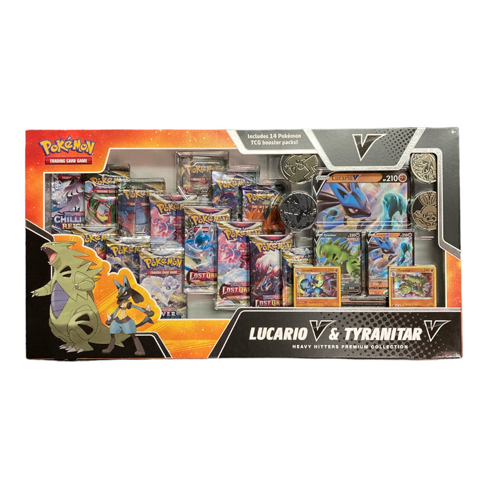 Pokemon TCG Lucario V & Tyranitar V Heavy Hitters Premium Collection Ewirelessgear Pokemon TCG Lucario V & Tyranitar V Heavy Hitters Premium Collection Ewirelessgear
