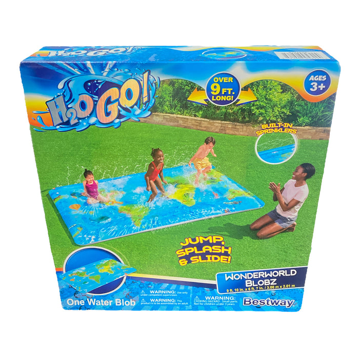 H20 GO! WonderWorld Blobz Water Filled Spraying Splash Mat, 9' 10" x 6' 7"