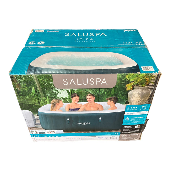 SaluSpa Ibiza AirJet 140 Jet Inflatable Hot Tub Spa, 4-6 Person