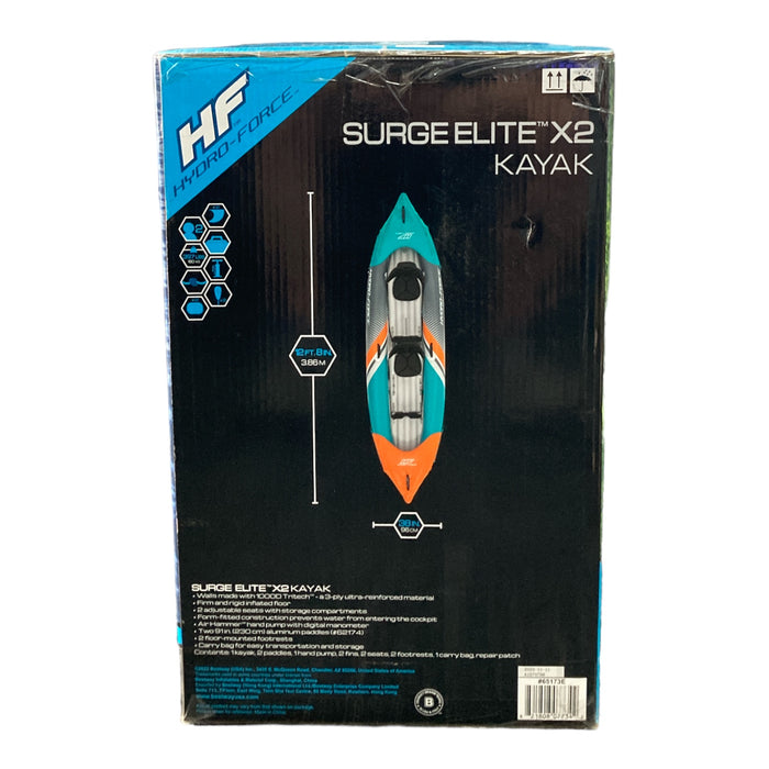 Hydro-Force Surge Elite X2 Inflatable Two-Person Kayak, 12'8"