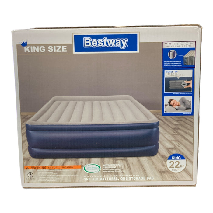 Bestway Tritech Air Mattress King 22" with Built-in Pump