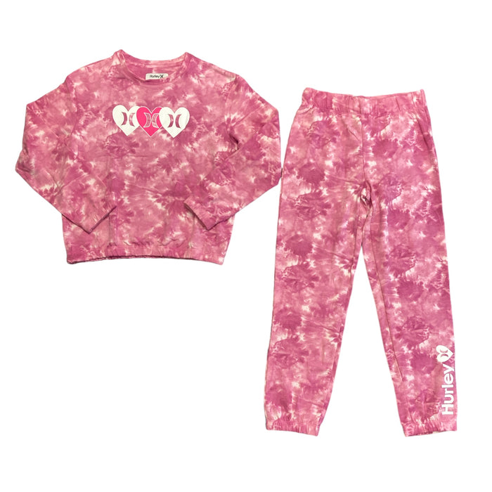 Hurley Youth Girl's 2 Piece Soft & Warm Long Sleeve & Pant Set