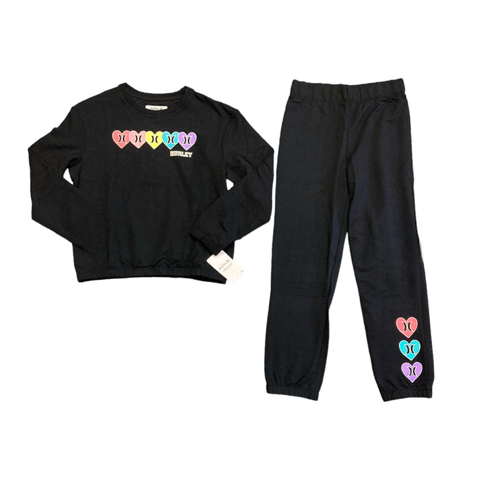 Hurley Youth Girl's 2 Piece Soft & Warm Long Sleeve & Pant Set