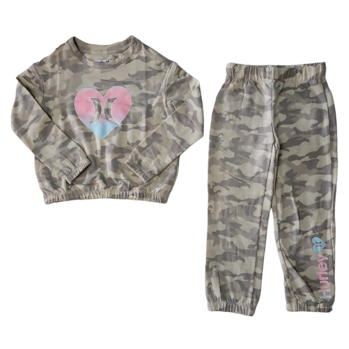 Hurley Youth Girl's 2 Piece Soft & Warm Long Sleeve & Pant Set