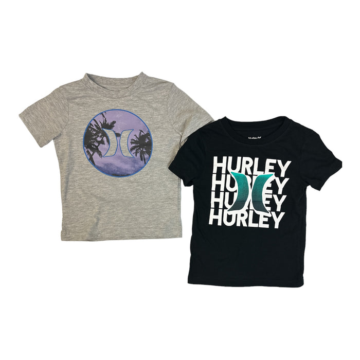 Hurley Youth Boy's 2 Pack Graphic Print Short Sleeve Tee